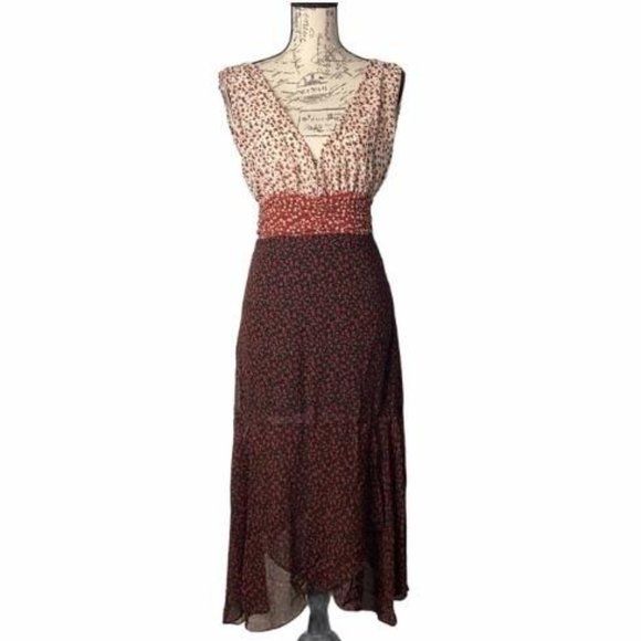 Express Emory Park Floral Midi Dress Size Small - Picture 4 of 11